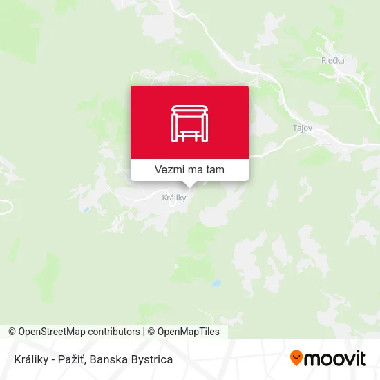 Králiky - Pažiť mapa