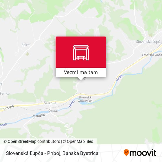 Slovenská Ľupča - Príboj mapa