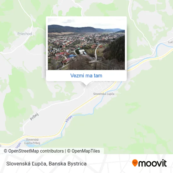 Slovenská Ľupča mapa