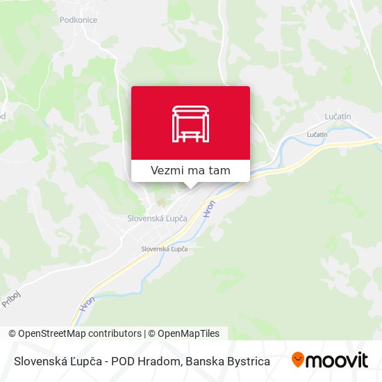 Slovenská Ľupča - POD Hradom mapa