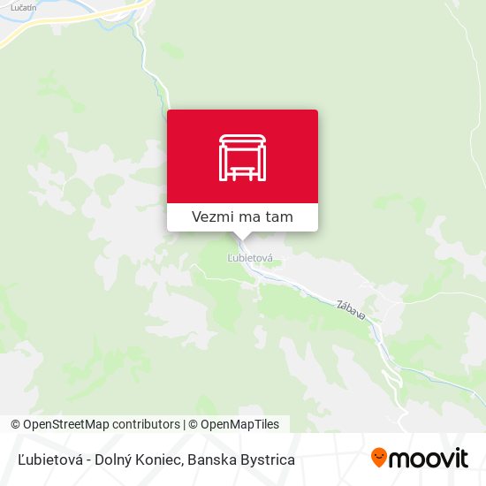 Ľubietová - Dolný Koniec mapa