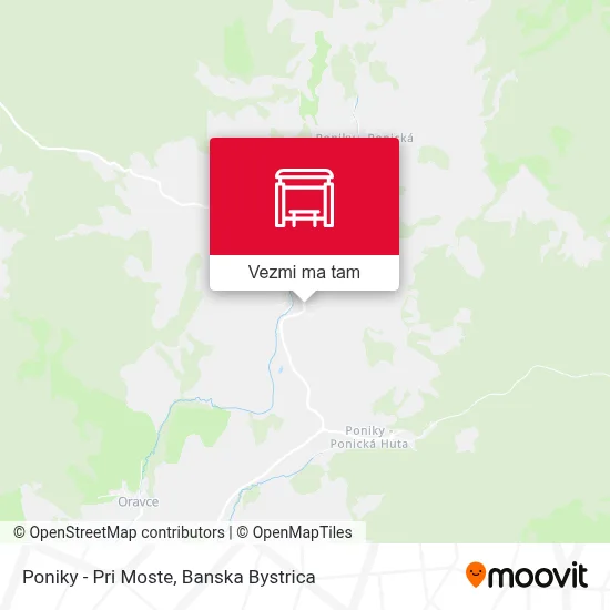 Poniky - Pri Moste mapa