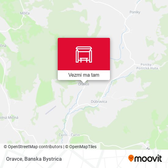 Oravce mapa