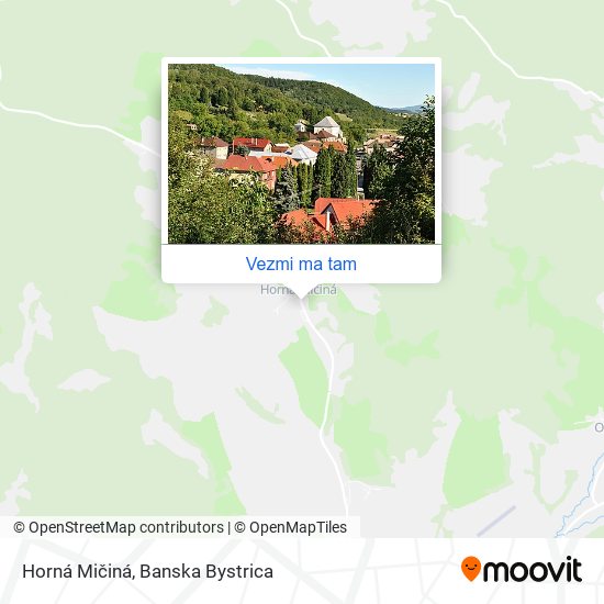 Horná Mičiná mapa