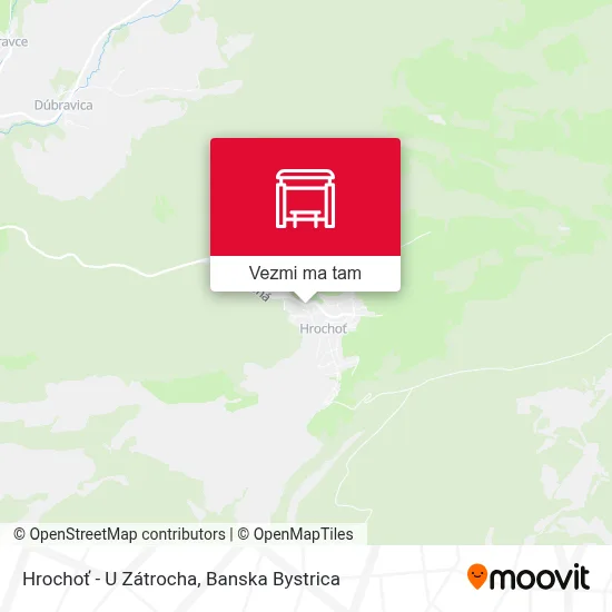 Hrochoť - U Zátrocha mapa