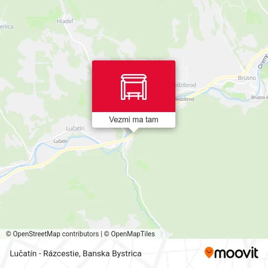 Lučatín - Rázcestie mapa
