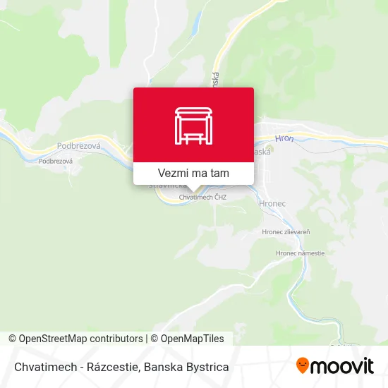 Chvatimech - Rázcestie mapa