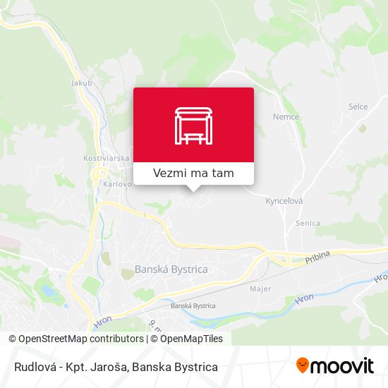 Rudlová - Kpt. Jaroša mapa