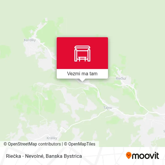 Riečka - Nevolné mapa