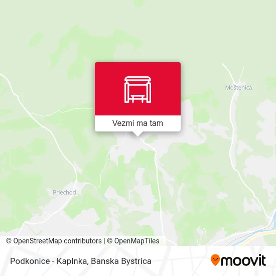 Podkonice - Kaplnka mapa