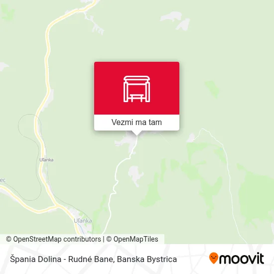 Špania Dolina - Rudné Bane mapa