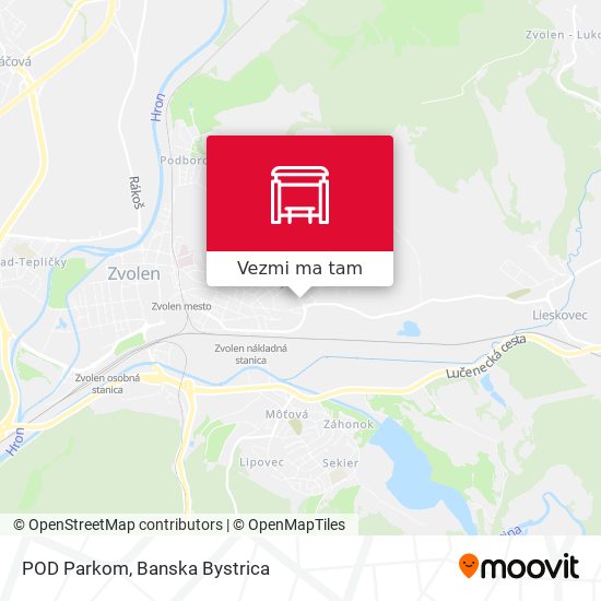 POD Parkom mapa