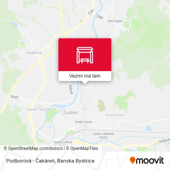 Podborová - Čakáreň mapa