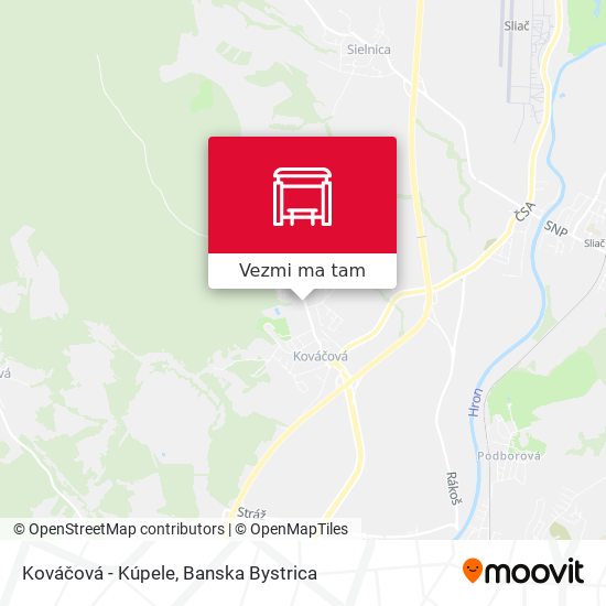 Kováčová - Kúpele mapa