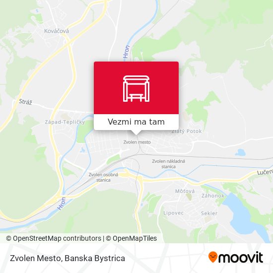 Zvolen Mesto mapa