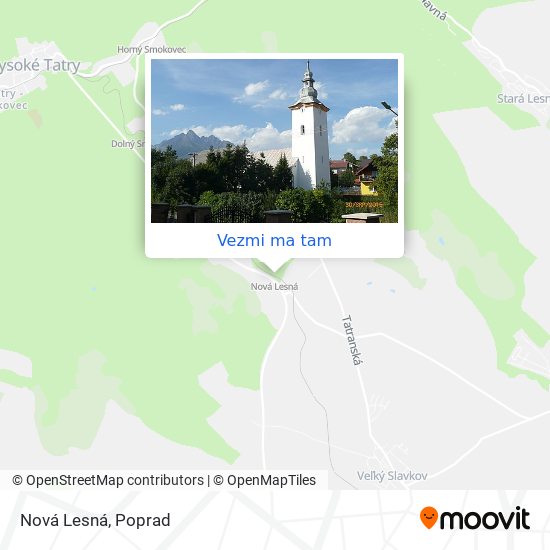 Nová Lesná mapa