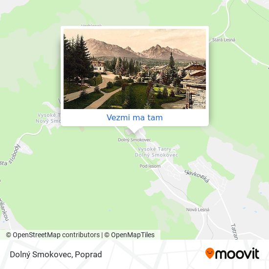 Dolný Smokovec mapa