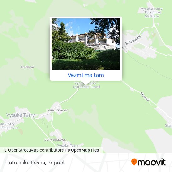 Tatranská Lesná mapa