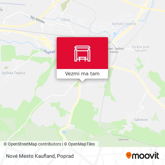 Nové Mesto Kaufland mapa