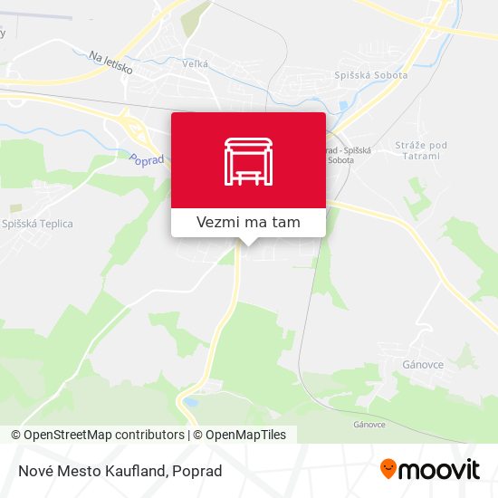 Nové Mesto Kaufland mapa