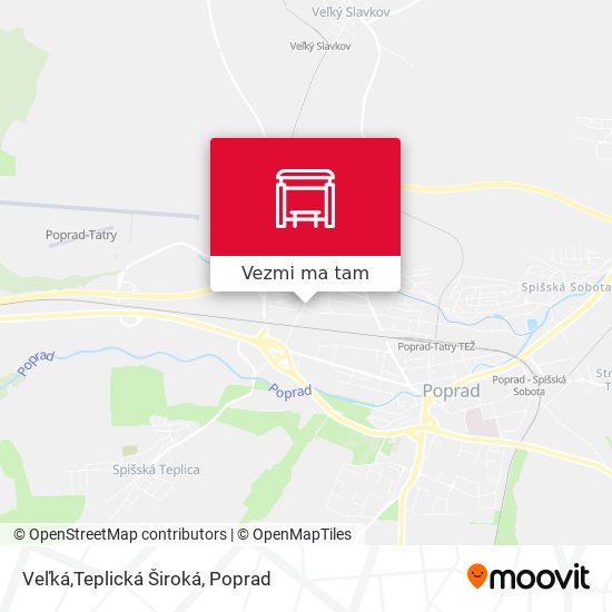 Veľká,Teplická Široká mapa