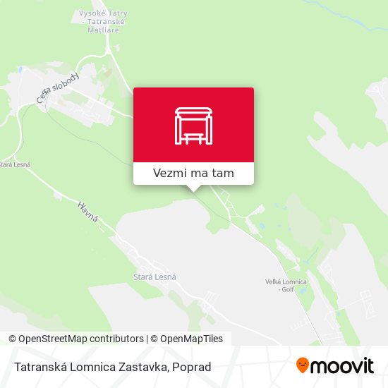 Tatranská Lomnica Zastavka mapa