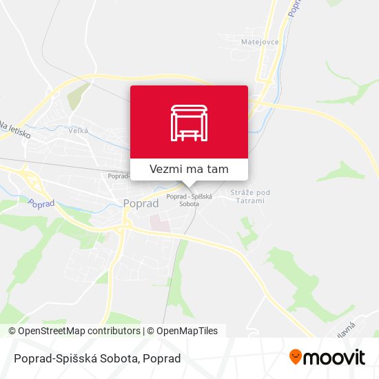 Poprad-Spišská Sobota mapa