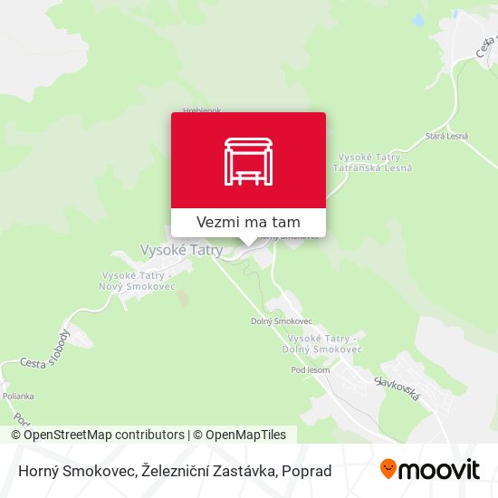 Horný Smokovec, Železniční Zastávka mapa