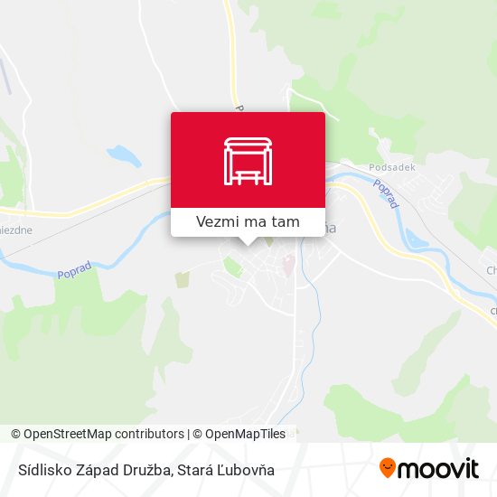 Sídlisko Západ Družba mapa