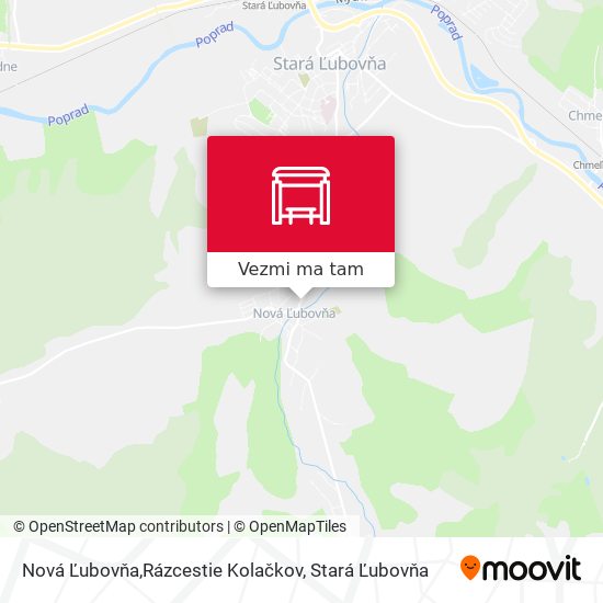 Nová Ľubovňa,Rázcestie Kolačkov mapa