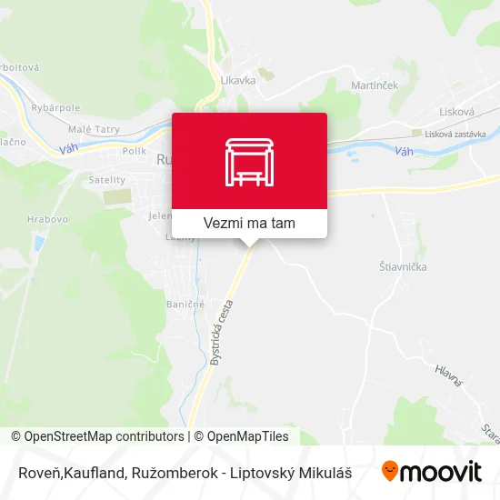 Roveň,Kaufland mapa