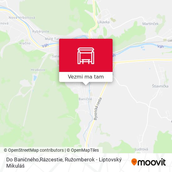 Do Baničného,Rázcestie mapa