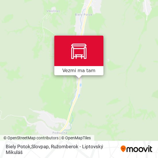 Biely Potok,Slovpap mapa