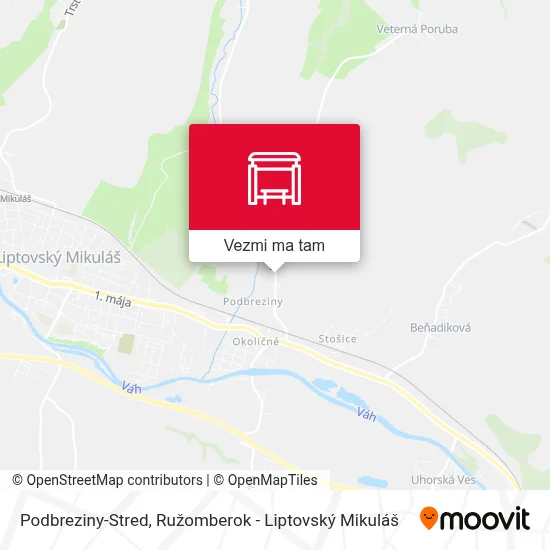 Podbreziny-Stred mapa