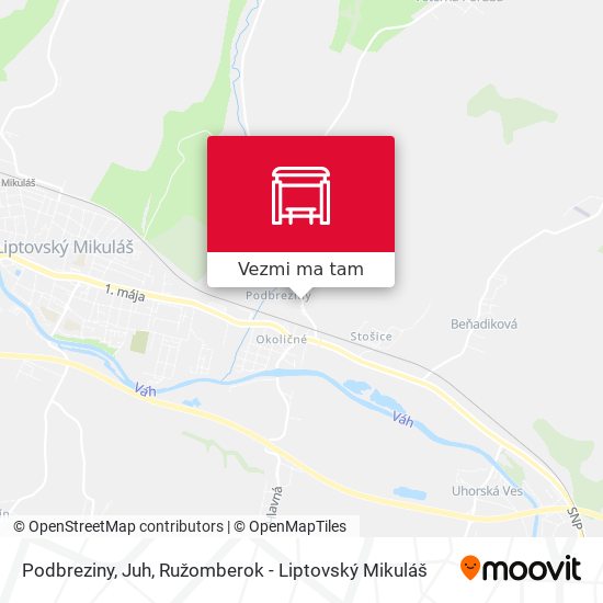 Podbreziny, Juh mapa