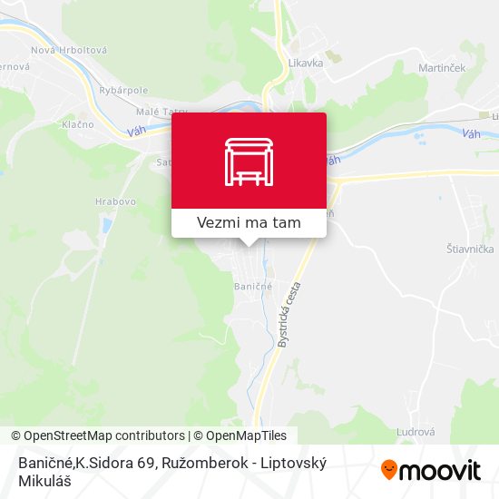 Baničné,K.Sidora 69 mapa