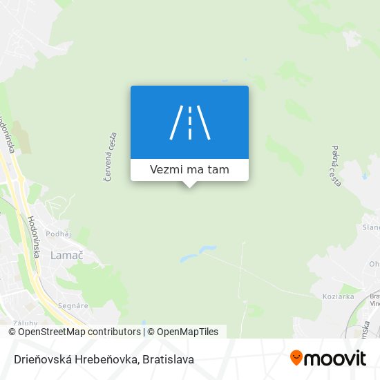 Drieňovská Hrebeňovka mapa