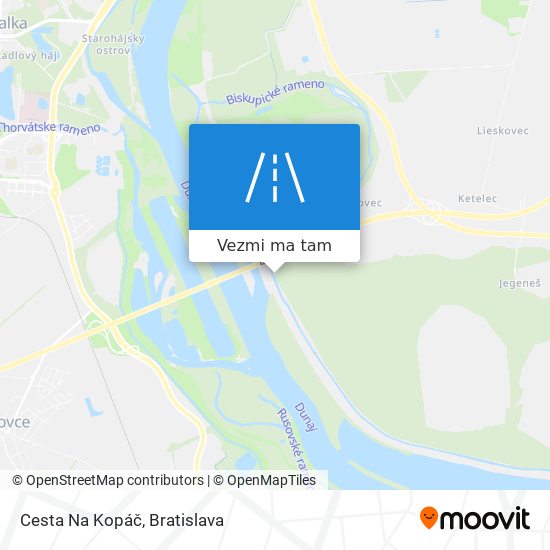 Cesta Na Kopáč mapa