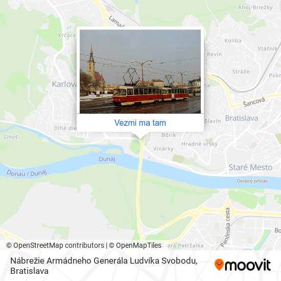 Nábrežie Armádneho Generála Ludvíka Svobodu mapa