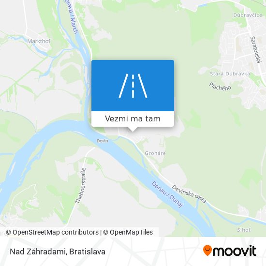 Nad Záhradami mapa