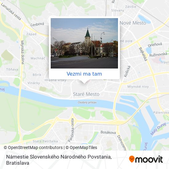 Námestie Slovenského Národného Povstania mapa