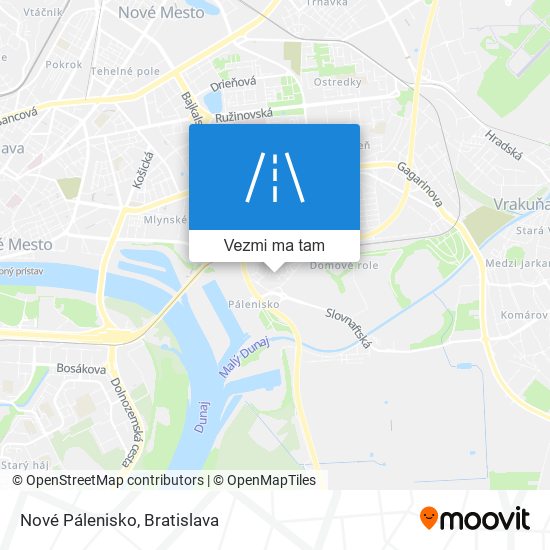 Nové Pálenisko mapa