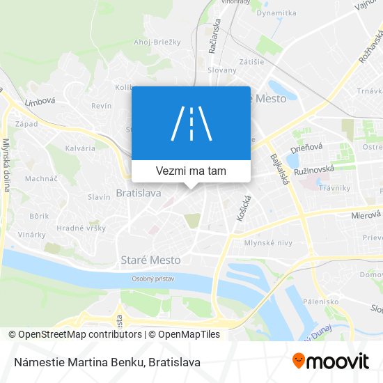 Námestie Martina Benku mapa