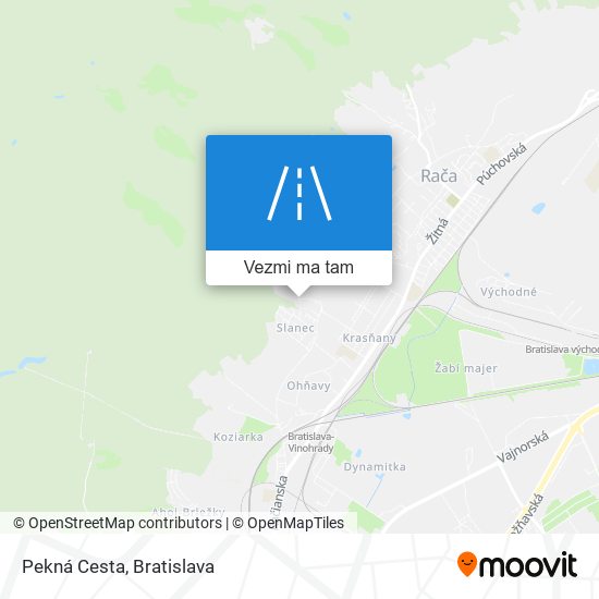 Pekná Cesta mapa