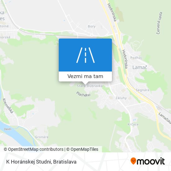 K Horánskej Studni mapa