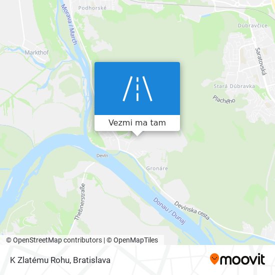 K Zlatému Rohu mapa