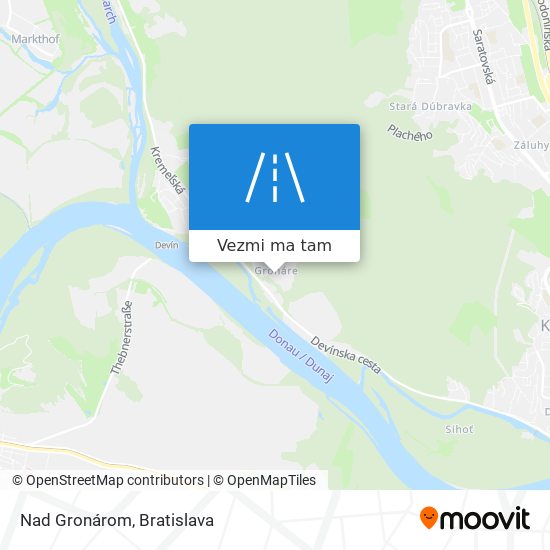 Nad Gronárom mapa