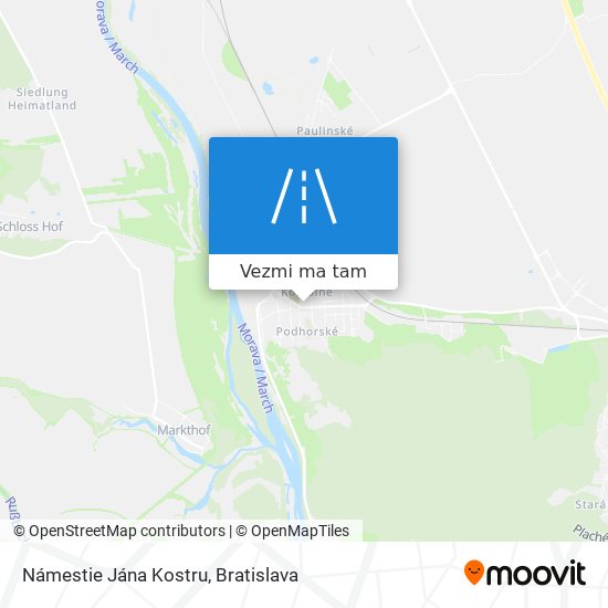 Námestie Jána Kostru mapa