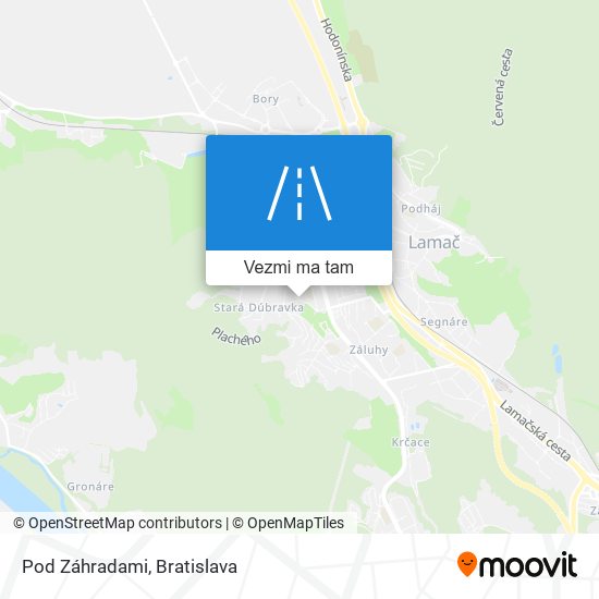 Pod Záhradami mapa