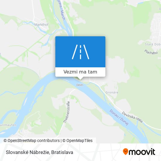 Slovanské Nábrežie mapa